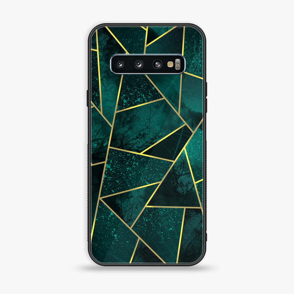 Samsung Galaxy S10 - Geometric Marble Series Design 9  - Premium Printed Glass soft Bumper shock Proof Case CS-19005