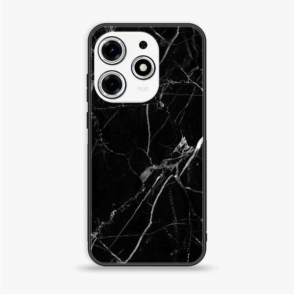 Tecno Spark 10 Pro - Black Marble Design 2 - Premium Printed Glass soft Bumper shock Proof Case CS-19228