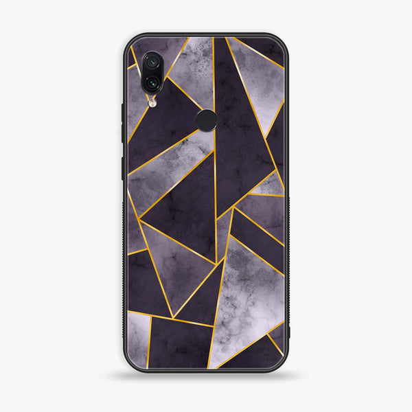 Xiaomi Redmi Note 7 - Geometric Marble Design 8- Premium Printed Glass soft Bumper shock Proof Case CS-12484