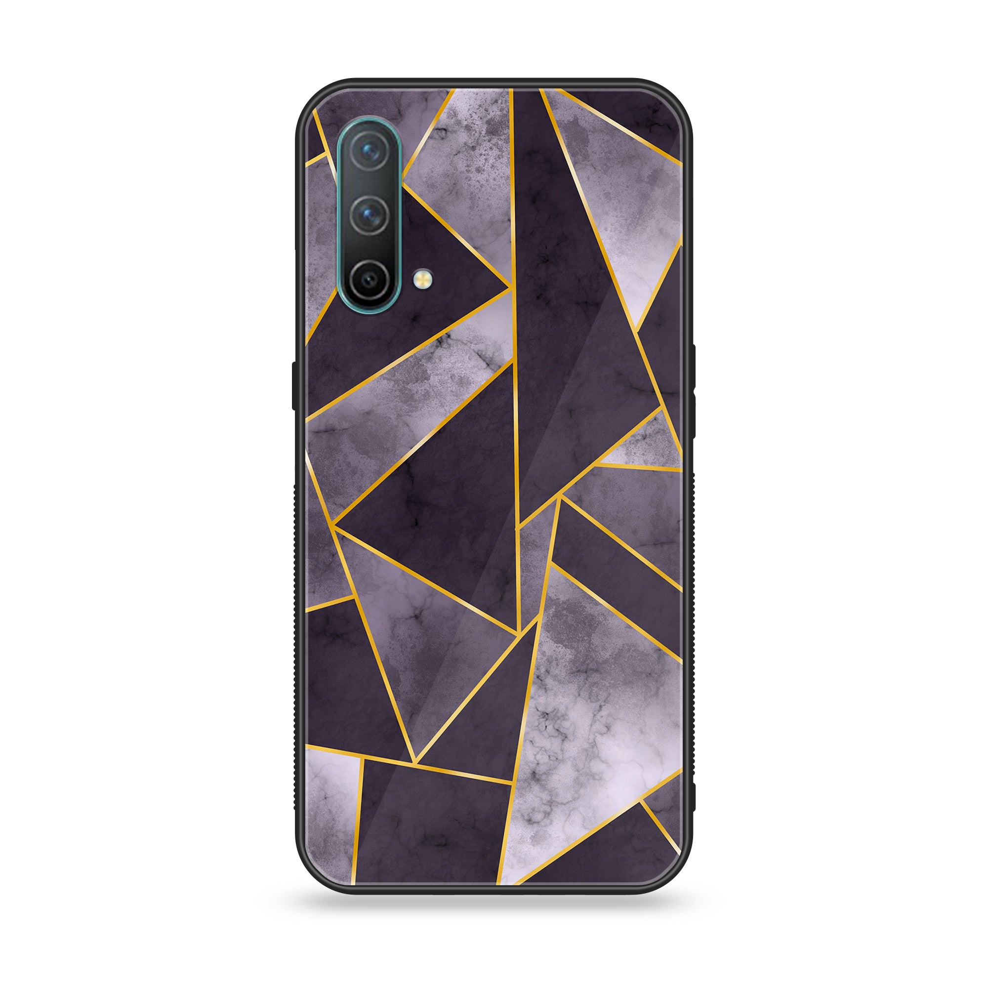 OnePlus Nord CE 5G - Geometric Marble Series - Premium Printed Glass soft Bumper shock Proof Case