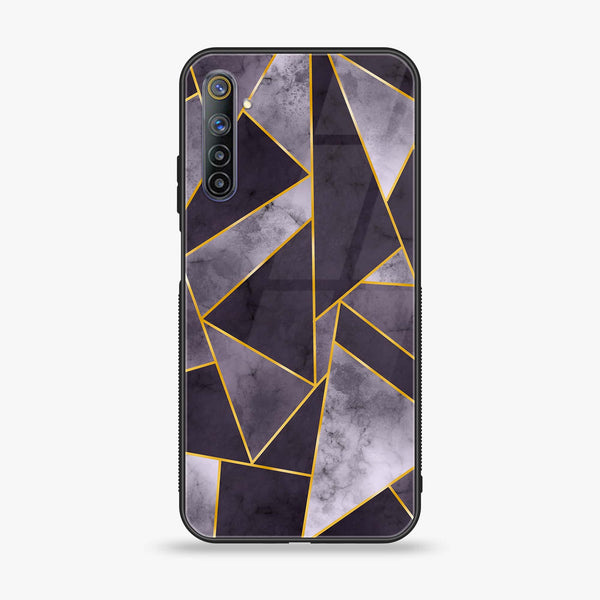 Realme 6 Pro Geometric Marble Design 8 Premium Printed Glass soft Bumper shock Proof Case CS-14818