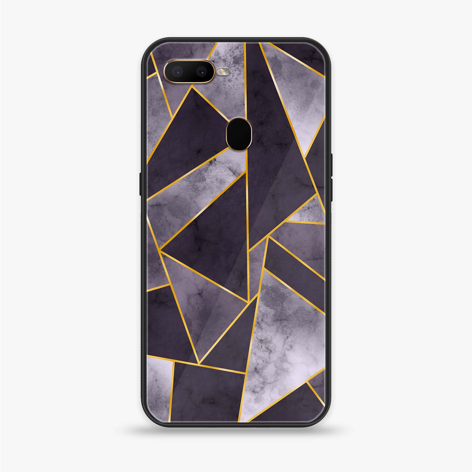 Oppo A12  - Geometric Marble Series - Premium Printed soft Bumper shock Proof Case