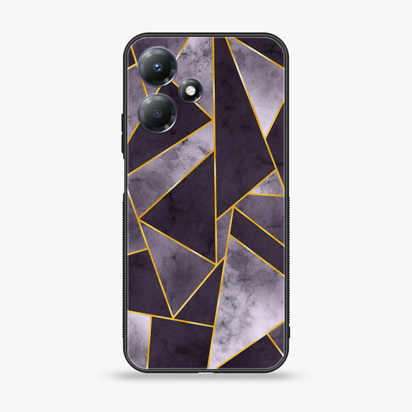 Infinix Hot 30i - Geometric Marble Design 8- Premium Metal Printed soft Bumper shock Proof Case CS-46292
