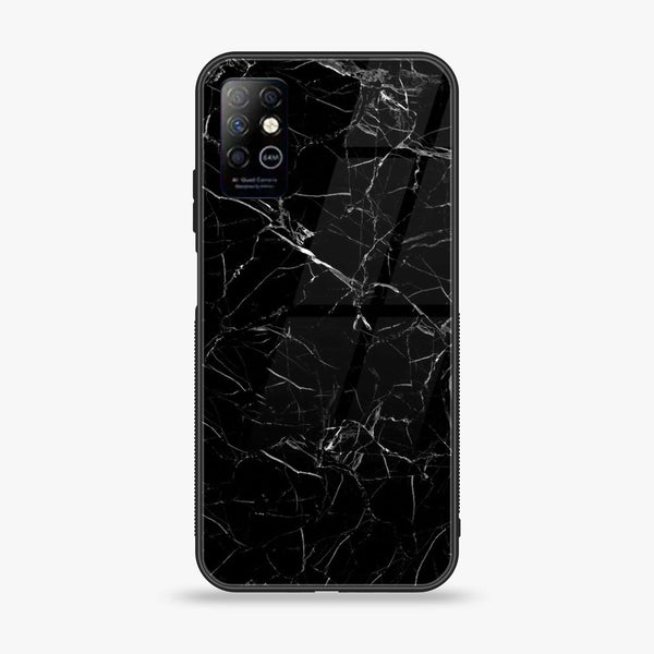 Infinix Note 8i - Black Marble Design 1 - Premium Metal Printed soft Bumper shock Proof Case  CS-29833