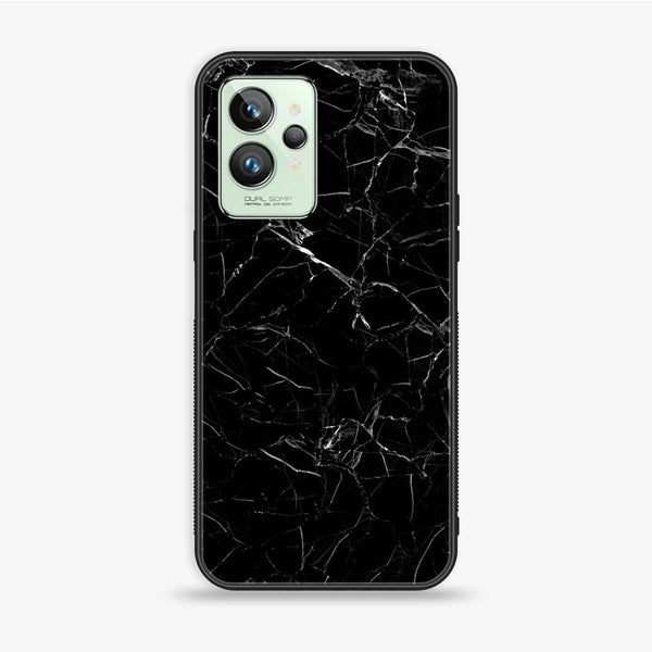 Realme GT 2 Pro - Black Marble Series - Premium Printed Glass soft Bumper shock Proof Case