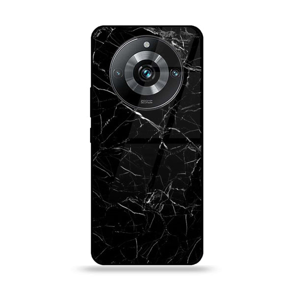 Realme 11 Pro Plus - Black Marble Design 1  - Premium Printed Glass soft Bumper shock Proof Case  CS-25638