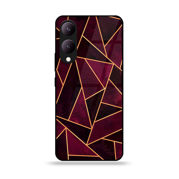 Vivo Y17S - Geometric Marble Design 7 - Premium Printed Glass soft Bumper shock Proof Case CS-19189