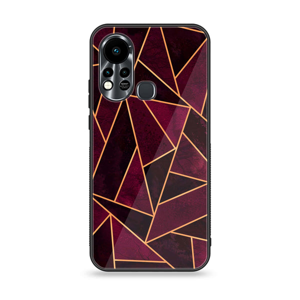 Infinix Hot 11S - Geometric Marble  Design 7 - Premium Printed Glass soft Bumper shock Proof Case CS-24770