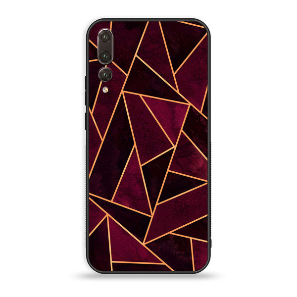 Huawei P20 Pro - Geometric Marble Design 7 - Premium Printed Glass soft Bumper shock Proof Case CS-19785