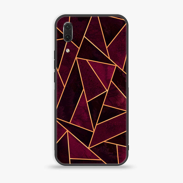Huawei P20 - Geometric Marble Design 7  - Premium Printed Glass soft Bumper shock Proof Case  CS-37269