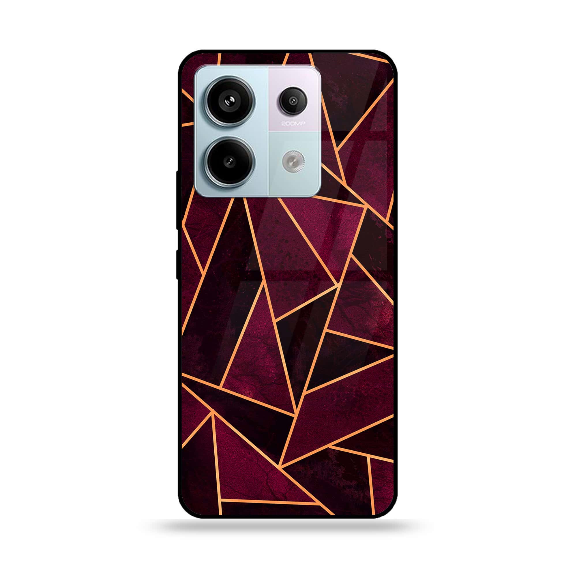 Redmi Note 13 - Geometric Marble Series - Premium Metal Printed soft Bumper shock Proof Case