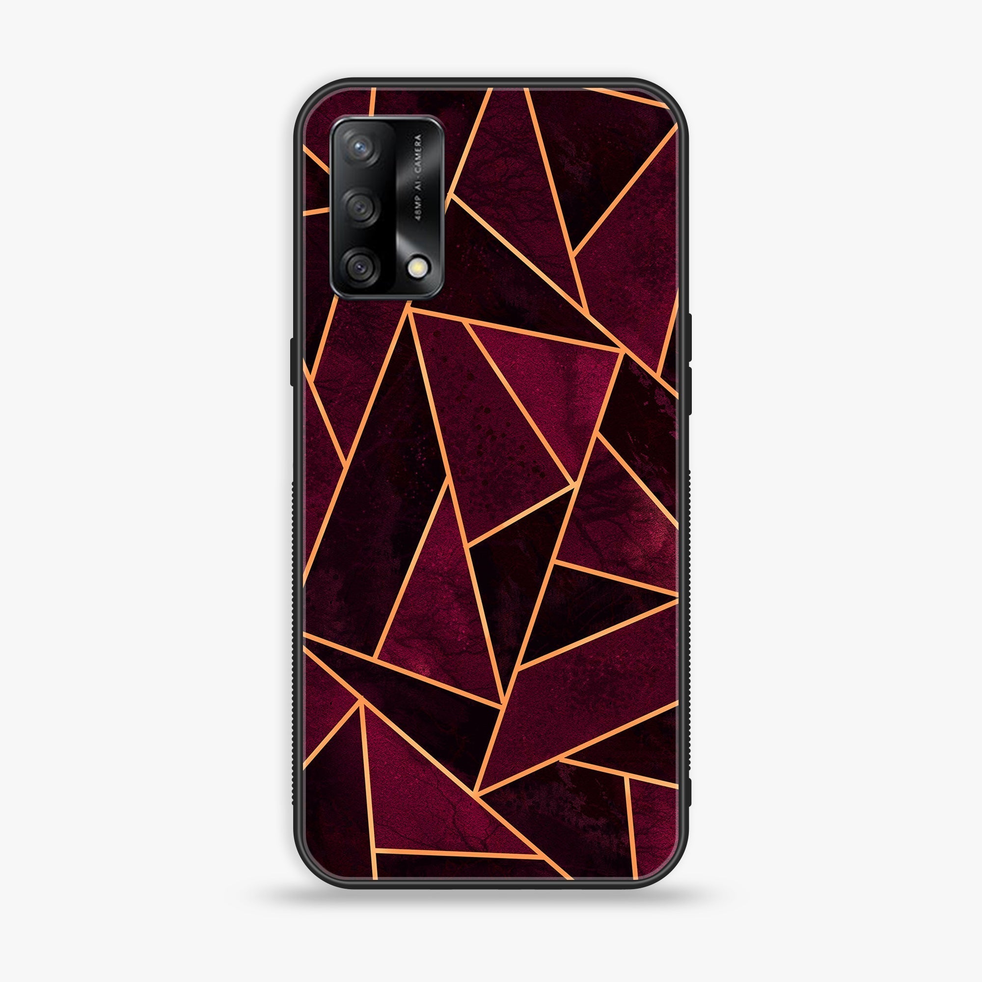 Oppo F19s - Geometric Marble Series - Premium Metal Printed soft Bumper shock Proof Case