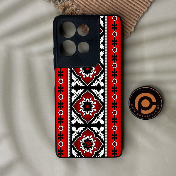 Motorola Moto G75 - Ajrak Design 1 - Premium Metal Printed Soft Bumper Shock Proof Case