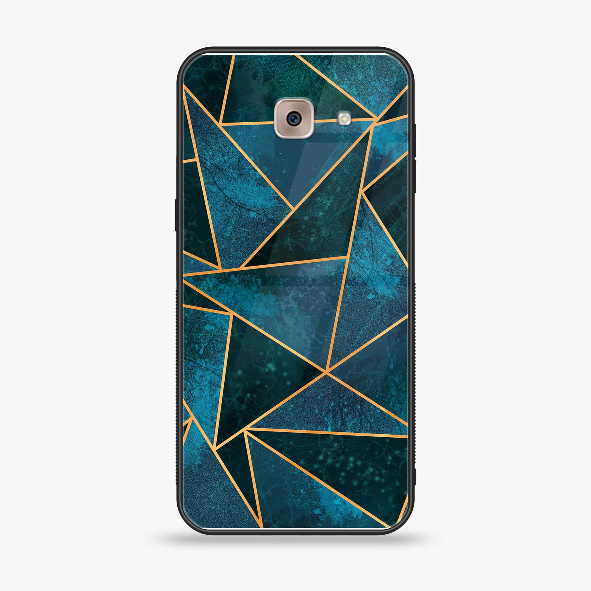 Samsung Galaxy J7 Max - Geometric Marble Series - Premium Printed Glass soft Bumper shock Proof Case