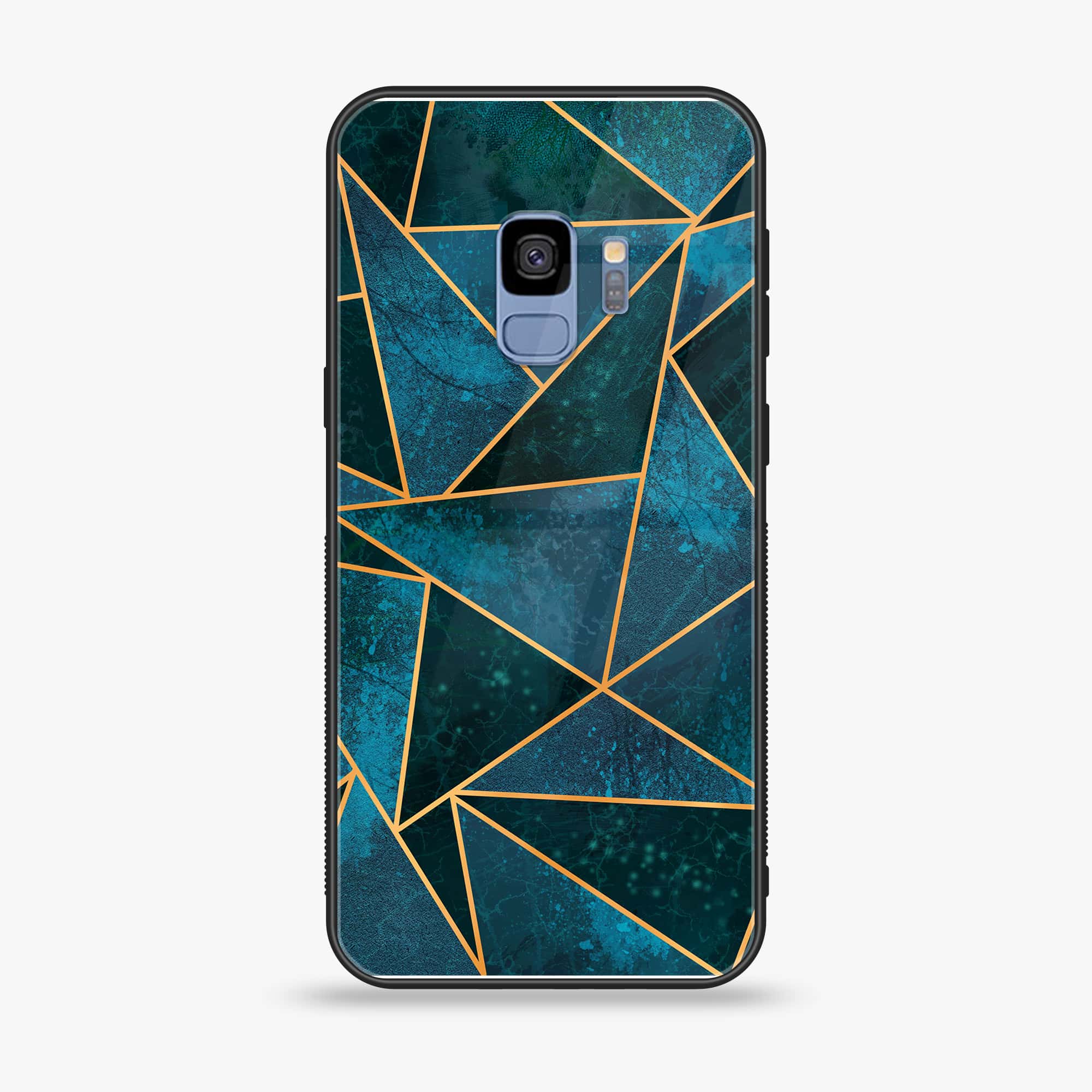 Galaxy S9 - Geometric Marble Series - Premium Printed Glass soft Bumper shock Proof Case
