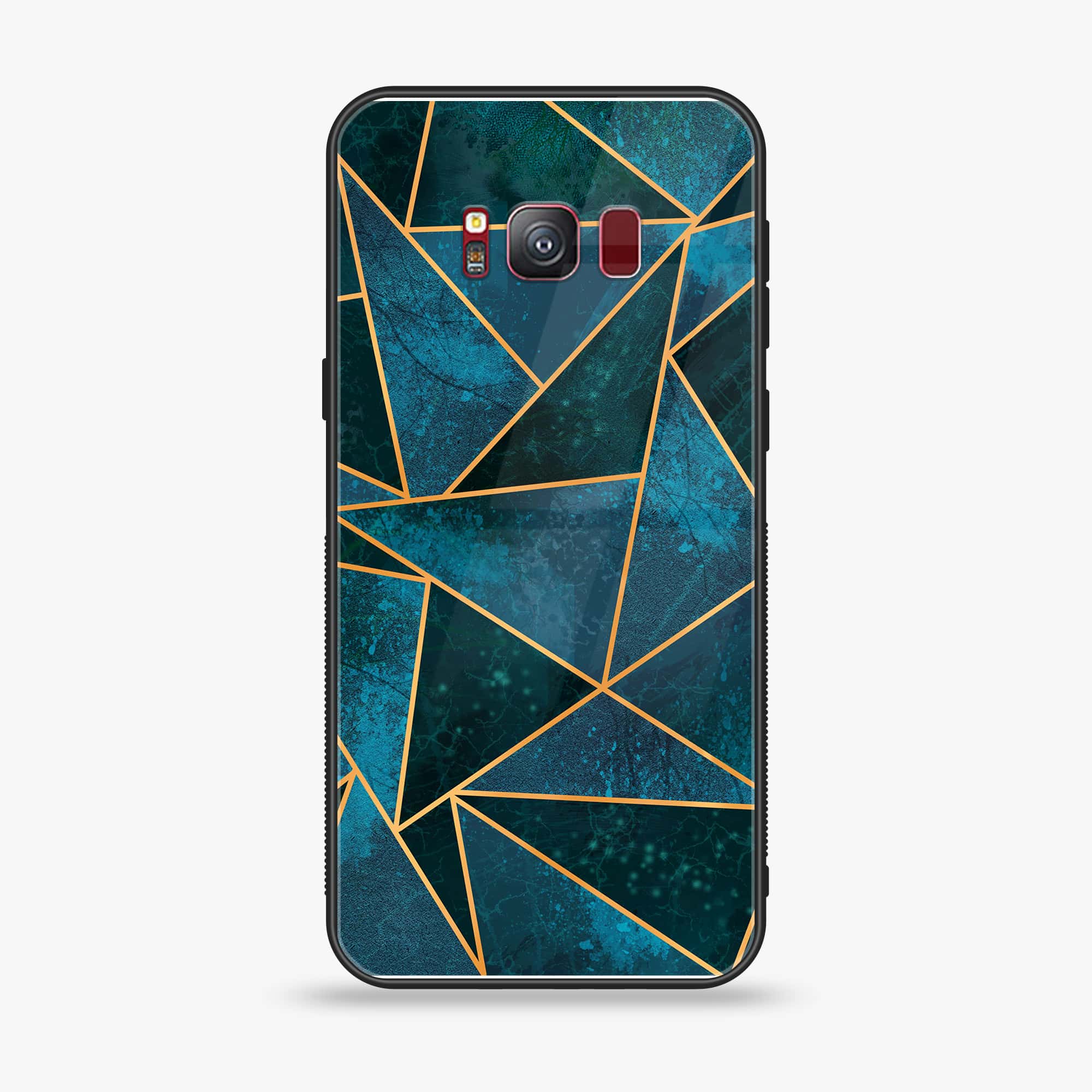 Galaxy S8 Plus - Geometric Marble Series - Premium Printed Glass soft Bumper shock Proof Case