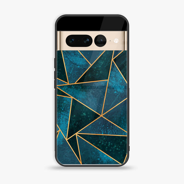 Google Pixel 7 Pro - Geometric Marble Series Design 6 - Premium Printed Glass soft Bumper shock Proof Case CS-26023