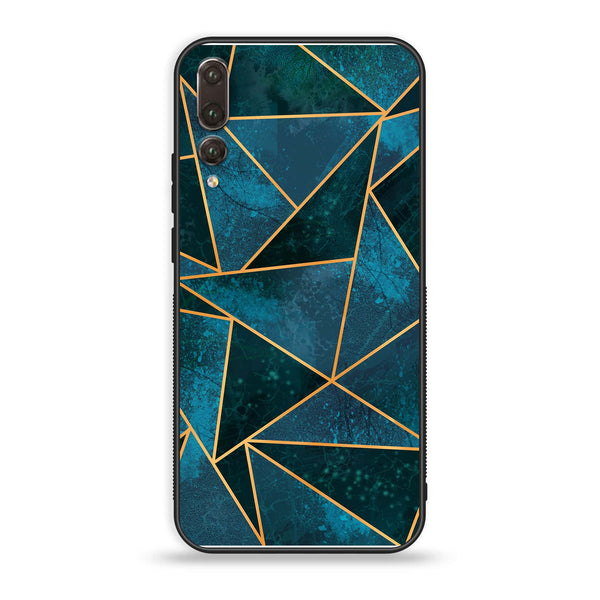 Huawei P20 Pro - Geometric Marble Design 7 - Premium Printed Glass soft Bumper shock Proof Case CS-19698