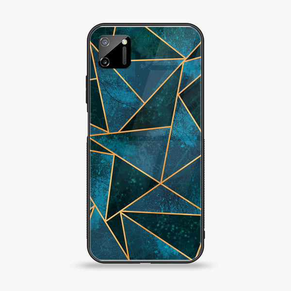 Realme C11 - Geometric Marble Design 6- Premium Printed Glass soft Bumper shock Proof Case CS-26106