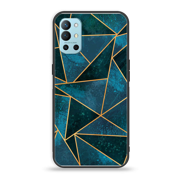 OnePlus 9R - Geometric Marble Design 6 - Premium Printed Glass soft Bumper shock Proof Case CS-14700