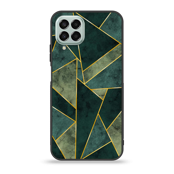 Samsung Galaxy M33 - Geometric Marble Design 5  - Premium Printed Glass soft Bumper shock Proof Case CS-26698