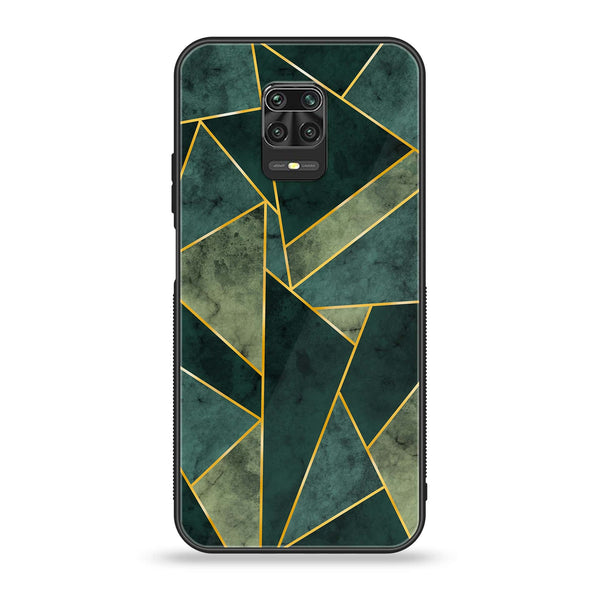 Xiaomi Redmi Note 9S - Geometric Marble Design 5 - Premium Printed Glass soft Bumper shock Proof Case  CS-36042