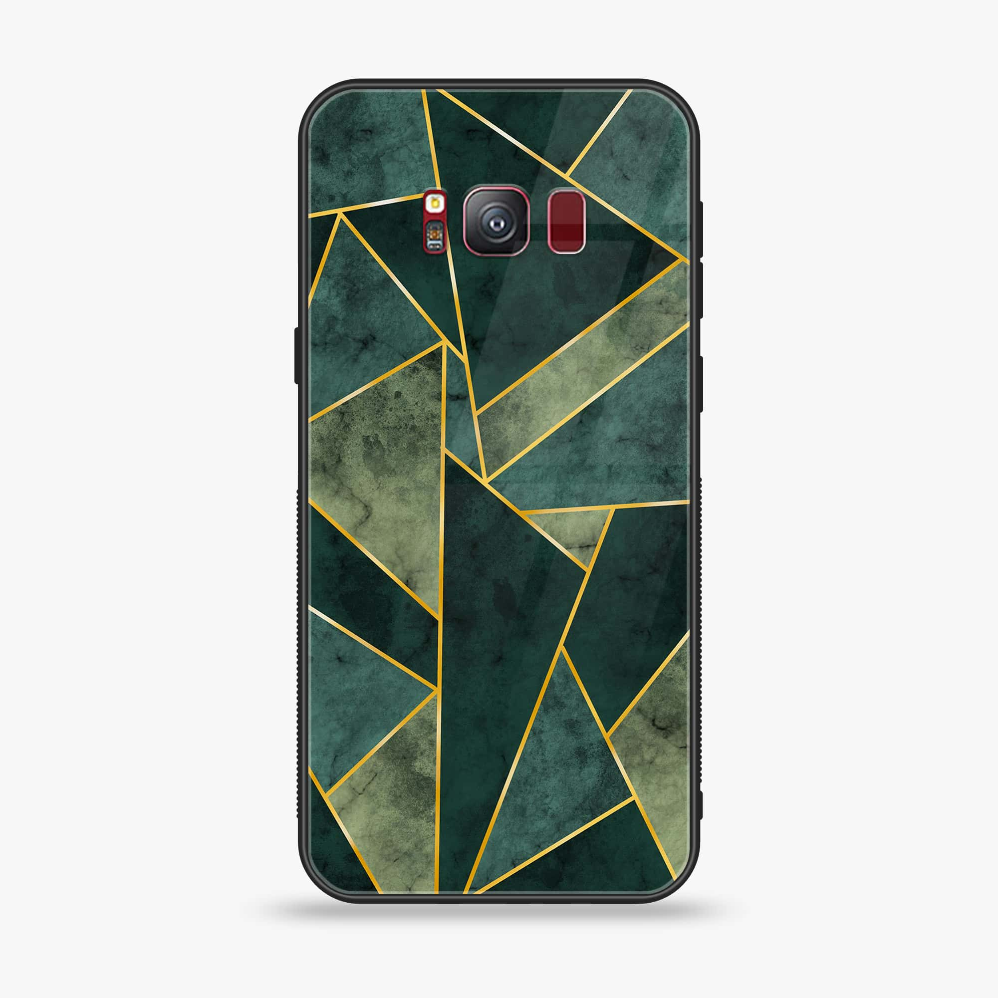 Galaxy S8 Plus - Geometric Marble Series - Premium Printed Glass soft Bumper shock Proof Case