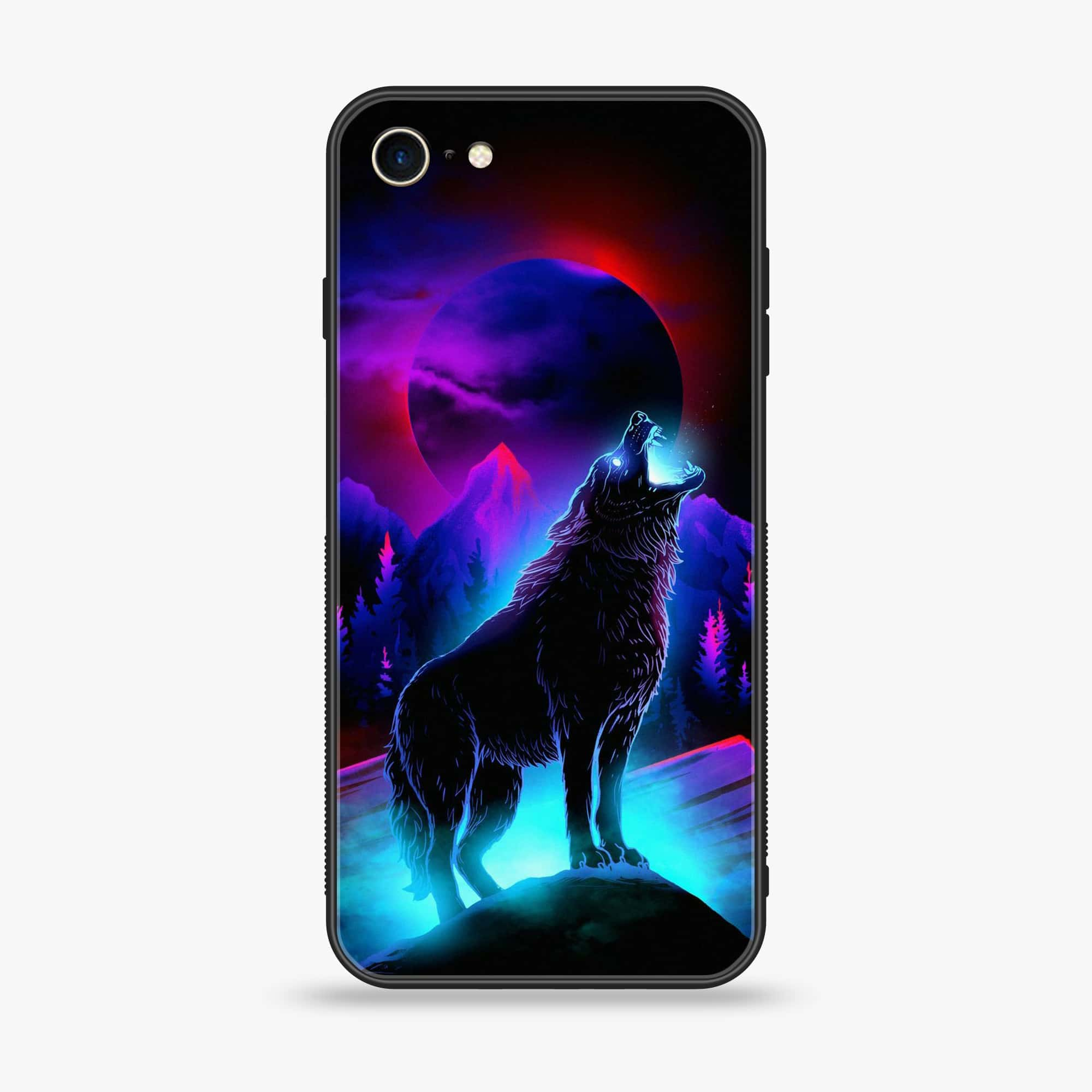 iPhone SE 2020 - Wolf Series - Premium Printed Glass soft Bumper shock Proof Case