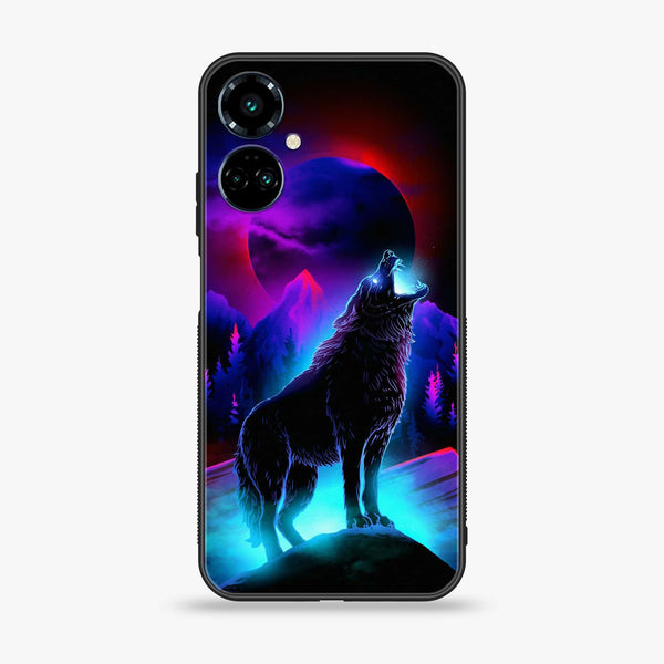 Tecno Camon 19 Pro Wolf series Premium Printed Glass soft Bumper shock Proof Case