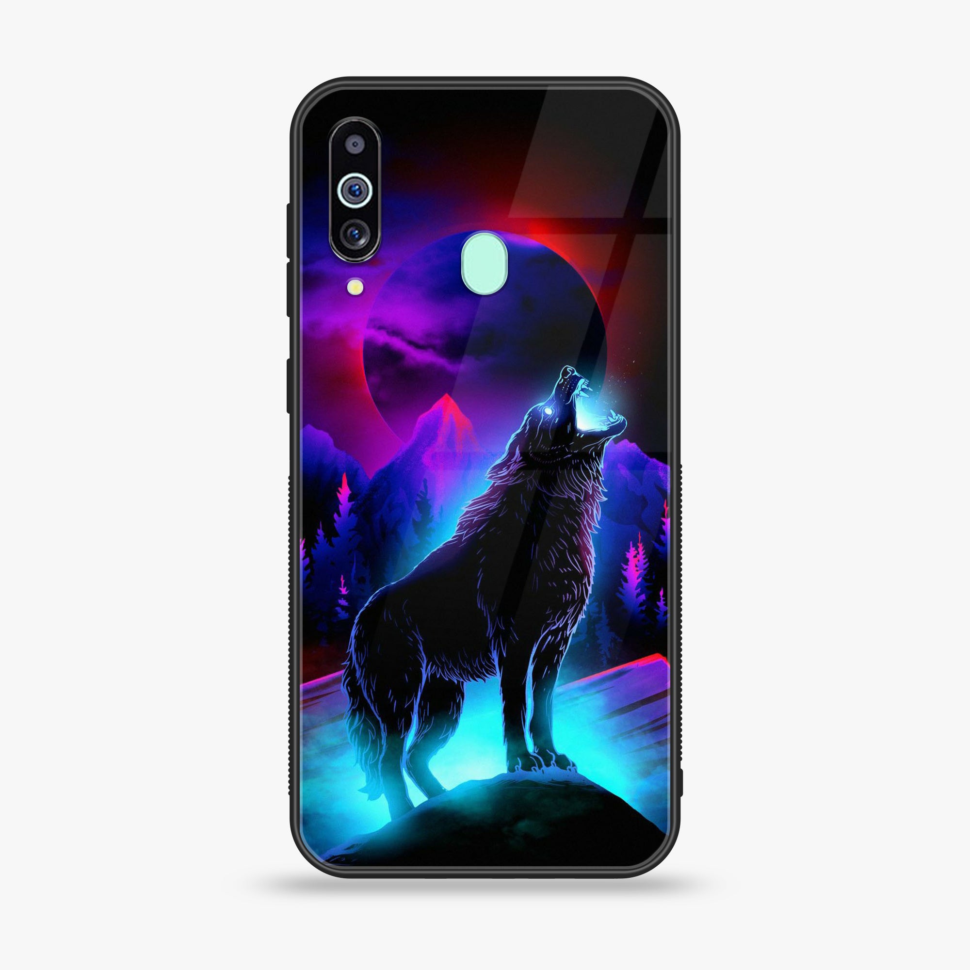 Samsung Galaxy M40s - Wolf Series - Premium Printed Glass soft Bumper shock Proof Case