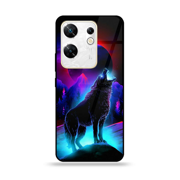 Infinix Zero 30 4G - Wolf Design 2 - Premium Printed Glass soft Bumper shock Proof Case CS-13492