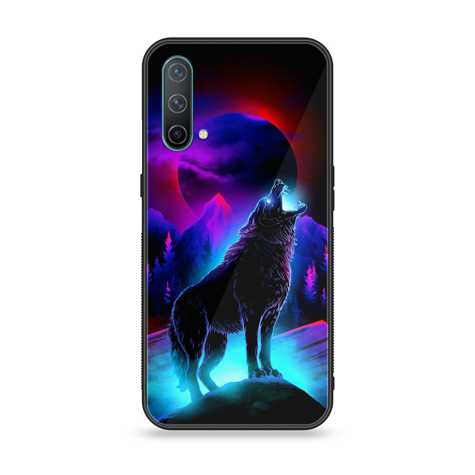 OnePlus Nord CE 5G - Wolf Series - Premium Printed Glass soft Bumper shock Proof Case