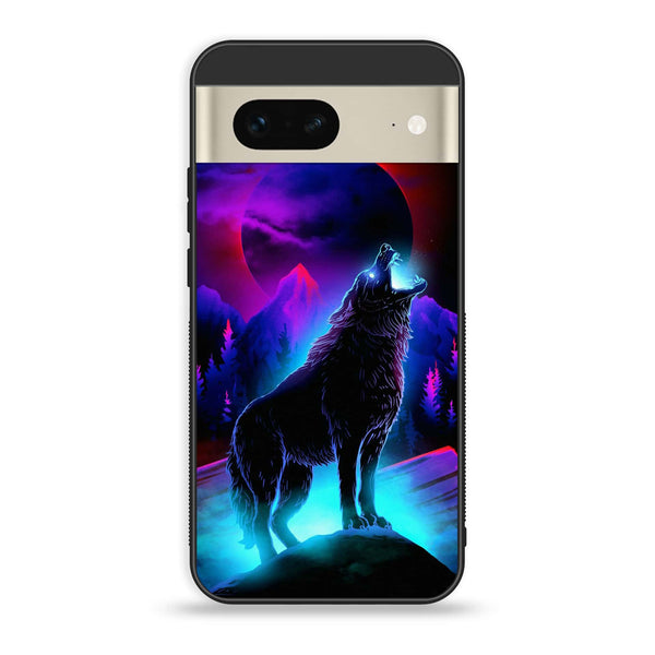 Google Pixel 7 - Wolf Series  Design 2 - Premium Printed Glass soft Bumper shock Proof Case CS-23351