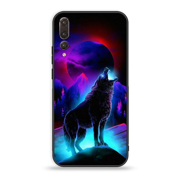 Huawei P20 Pro - Wolf Design 2 - Premium Printed Glass soft Bumper shock Proof Case CS-18299