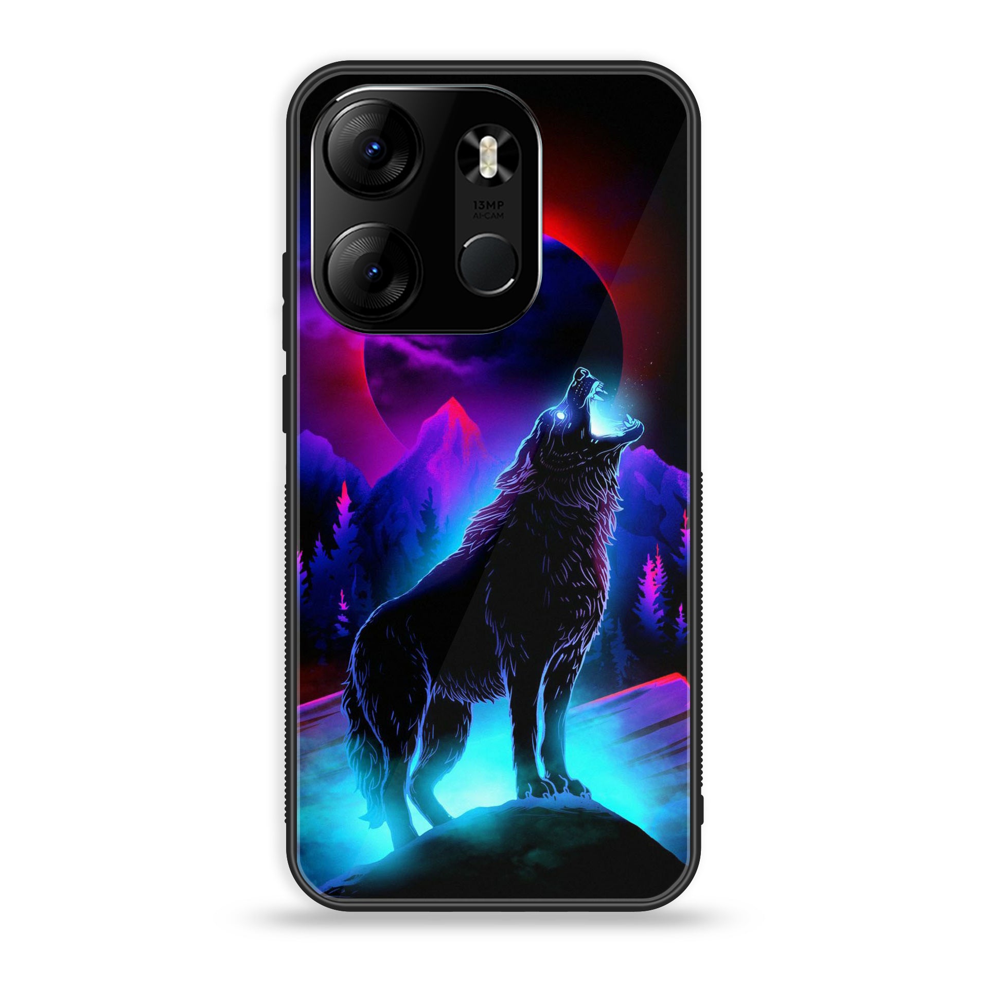 OnePlus Nord N10-Wolf Series - Premium Printed Glass soft Bumper shock Proof Case