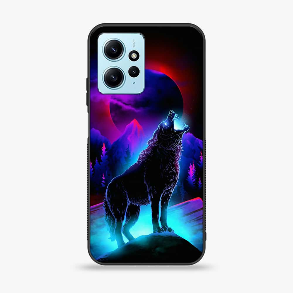 Xiaomi Redmi Note 12 - Wolf Series - Premium Printed Glass soft Bumper shock Proof Case