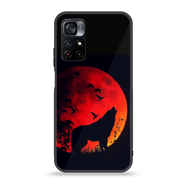 Xiaomi Poco M4 Pro 5G Wolf Series Premium Printed Glass soft Bumper shock Proof Case