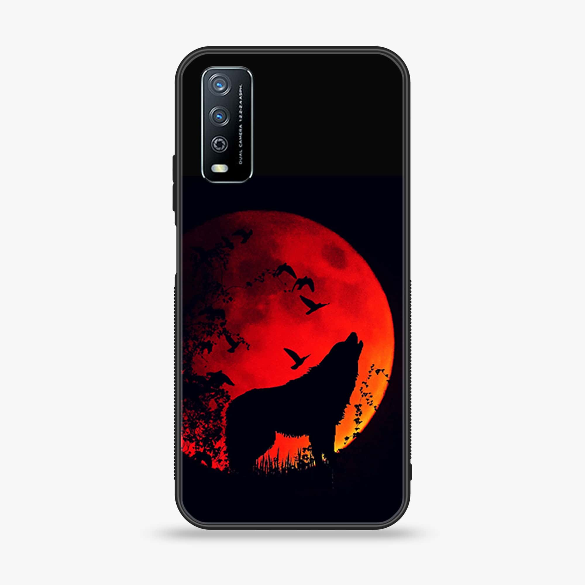 Vivo Y11s Wolf Series Premium Printed Glass soft Bumper shock Proof Case