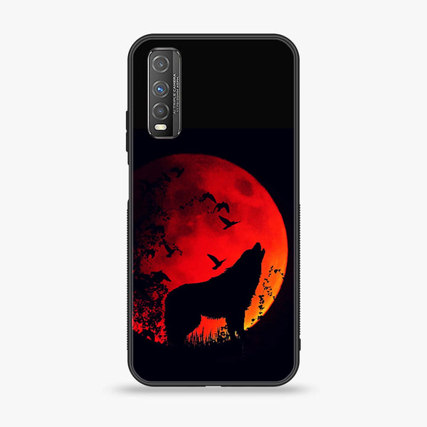 Vivo Y51s - Wolf Series - Premium Printed Glass soft Bumper shock Proof Case