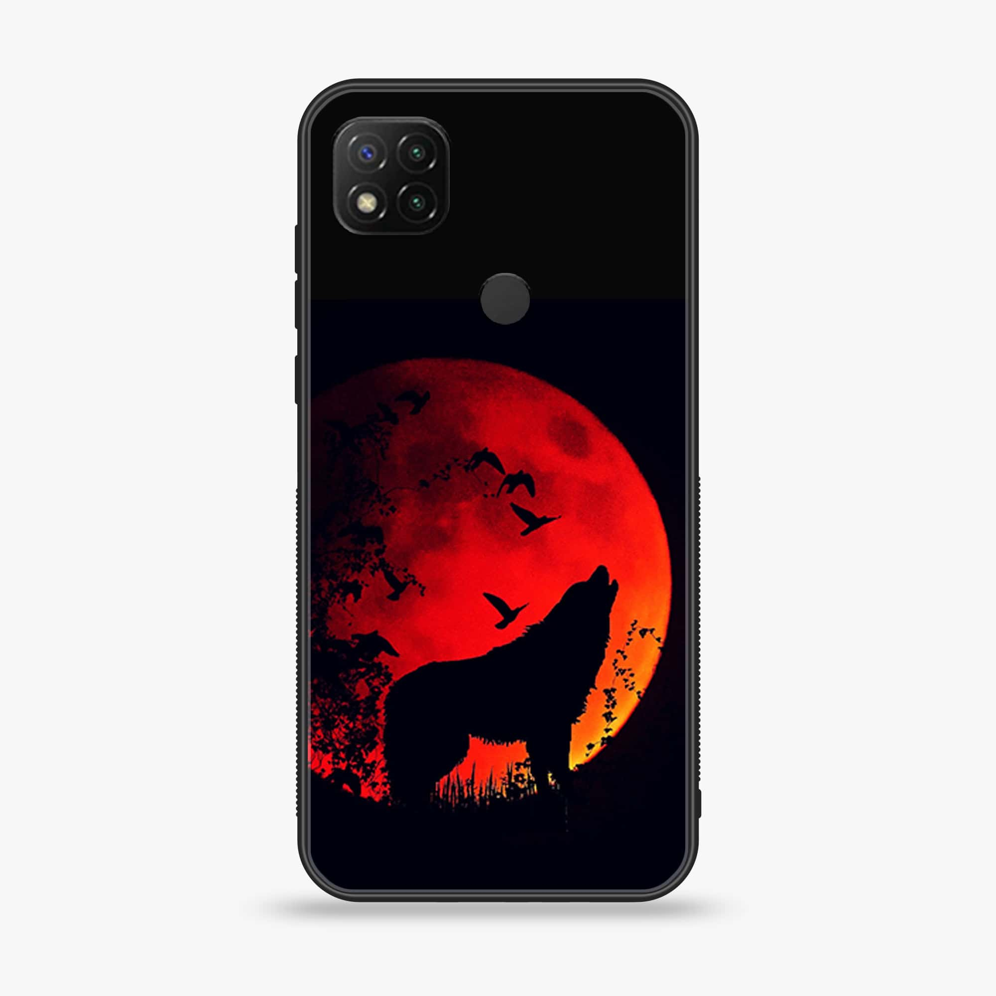 Xiaomi Redmi 9C - Wolf Series - Premium Printed Glass soft Bumper shock Proof Case