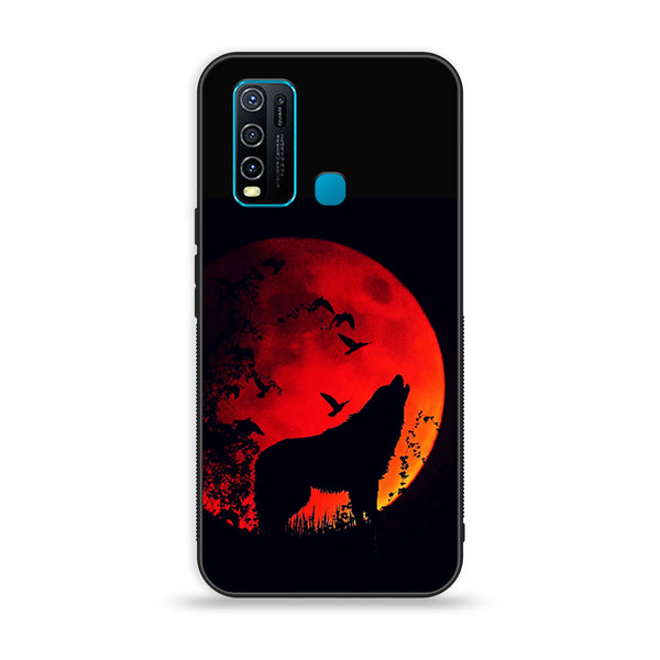 Vivo Y50 - Wolf Series - Premium Printed Glass soft Bumper shock Proof Case