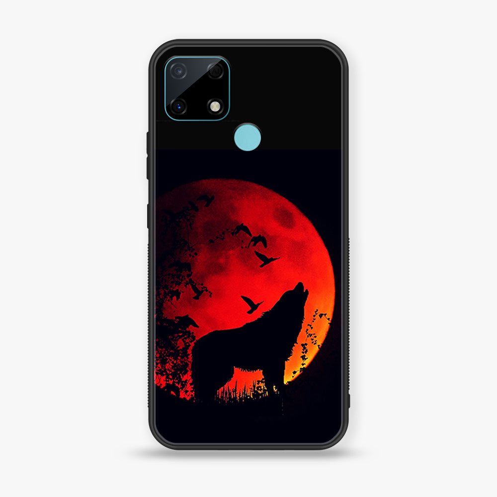 Realme Narzo 30A - Wolf Series - Premium Printed Glass soft Bumper shock Proof Case