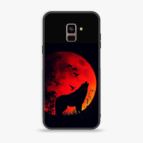 Samsung Galaxy A8+ (2018) - Wolf Series - Premium Printed Glass soft Bumper shock Proof Case