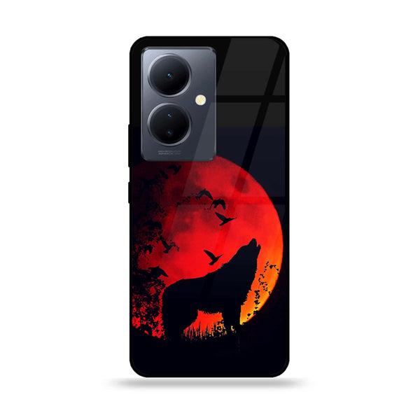 Vivo Y78 - Wolf Series - Premium Printed Glass soft Bumper shock Proof Case