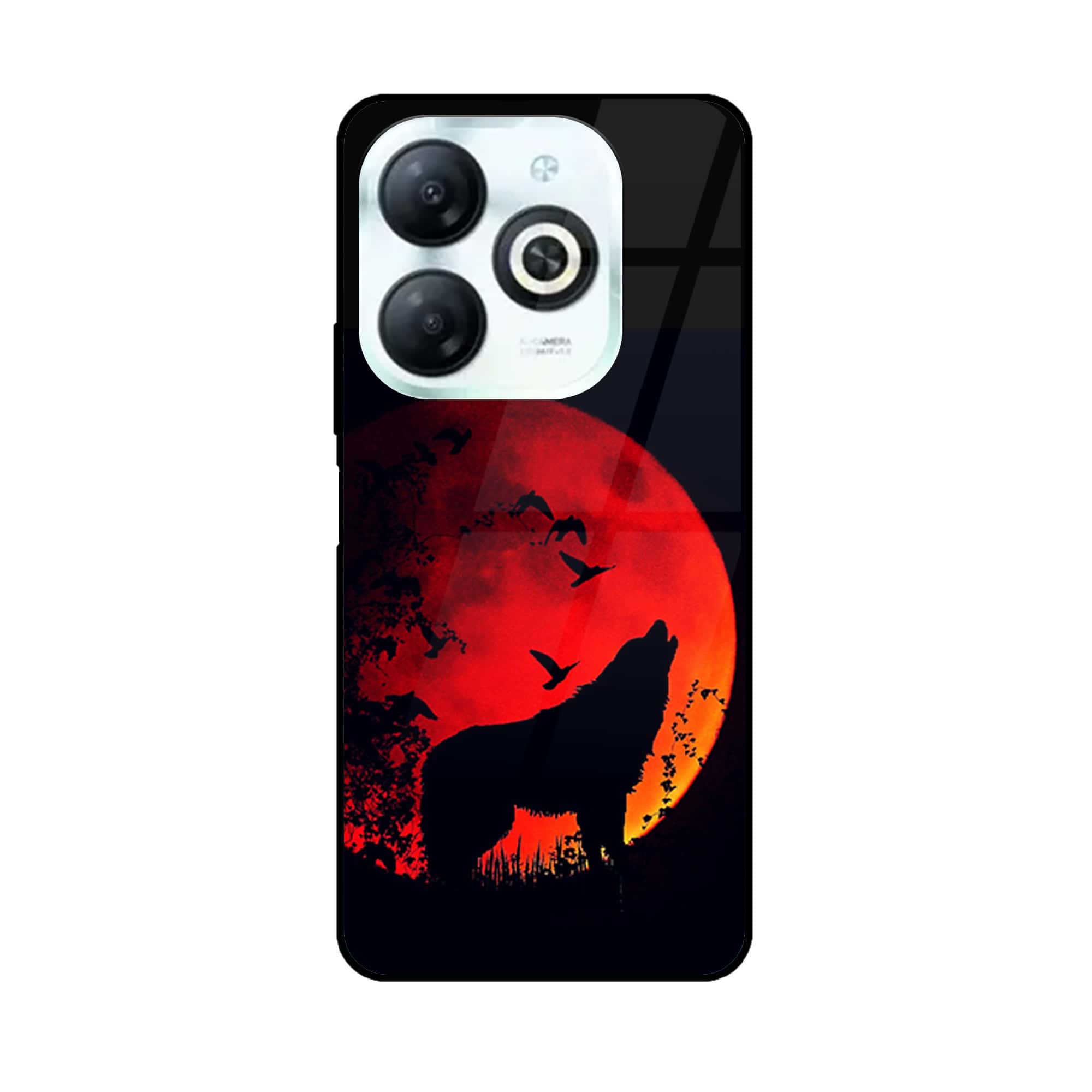 Tecno Spark 20 - Wolf Series - Premium Printed Glass soft Bumper shock Proof Case