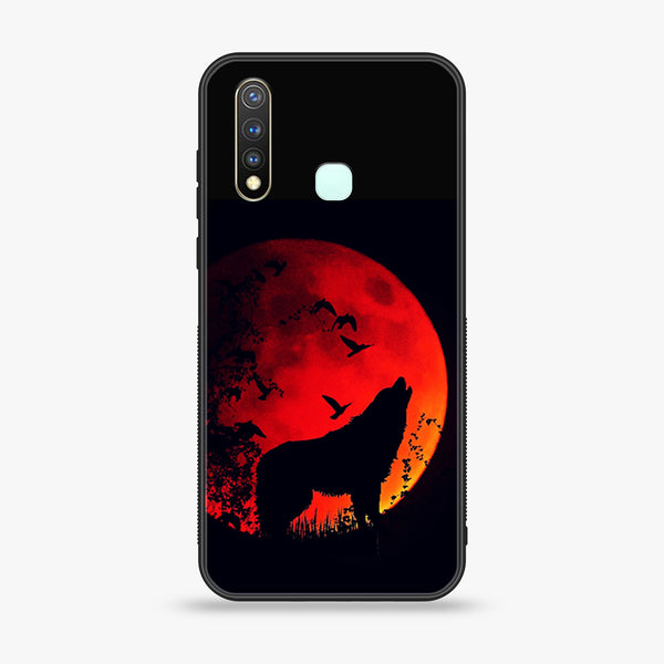Vivo Y19 Wolf Series Premium Printed Glass soft Bumper shock Proof Case