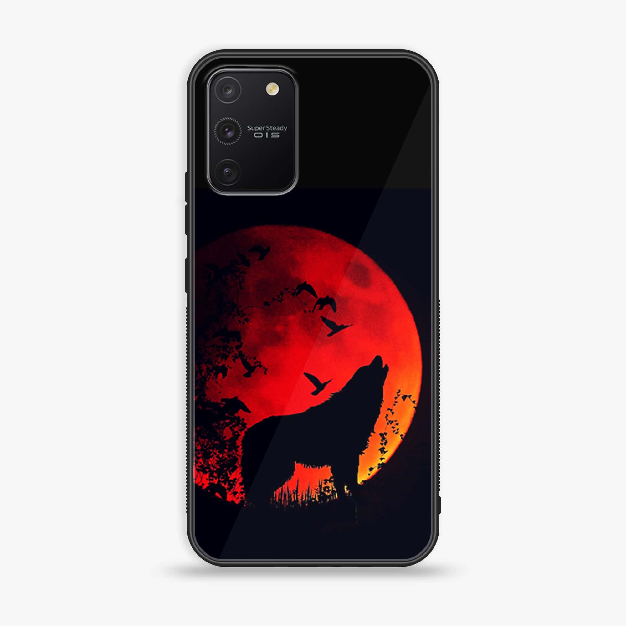 Galaxy S10 Lite - Wolf Series  - Premium Printed Glass soft Bumper shock Proof Case