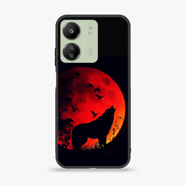 Xiaomi Redmi 13C / Poco C65  - Wolf Design 1  - Premium Printed Glass soft Bumper shock Proof Case  CS-25845