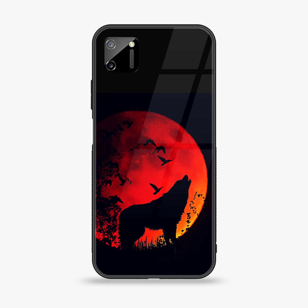 Realme C11- Wolf Series - Premium Printed Glass soft Bumper shock Proof Case