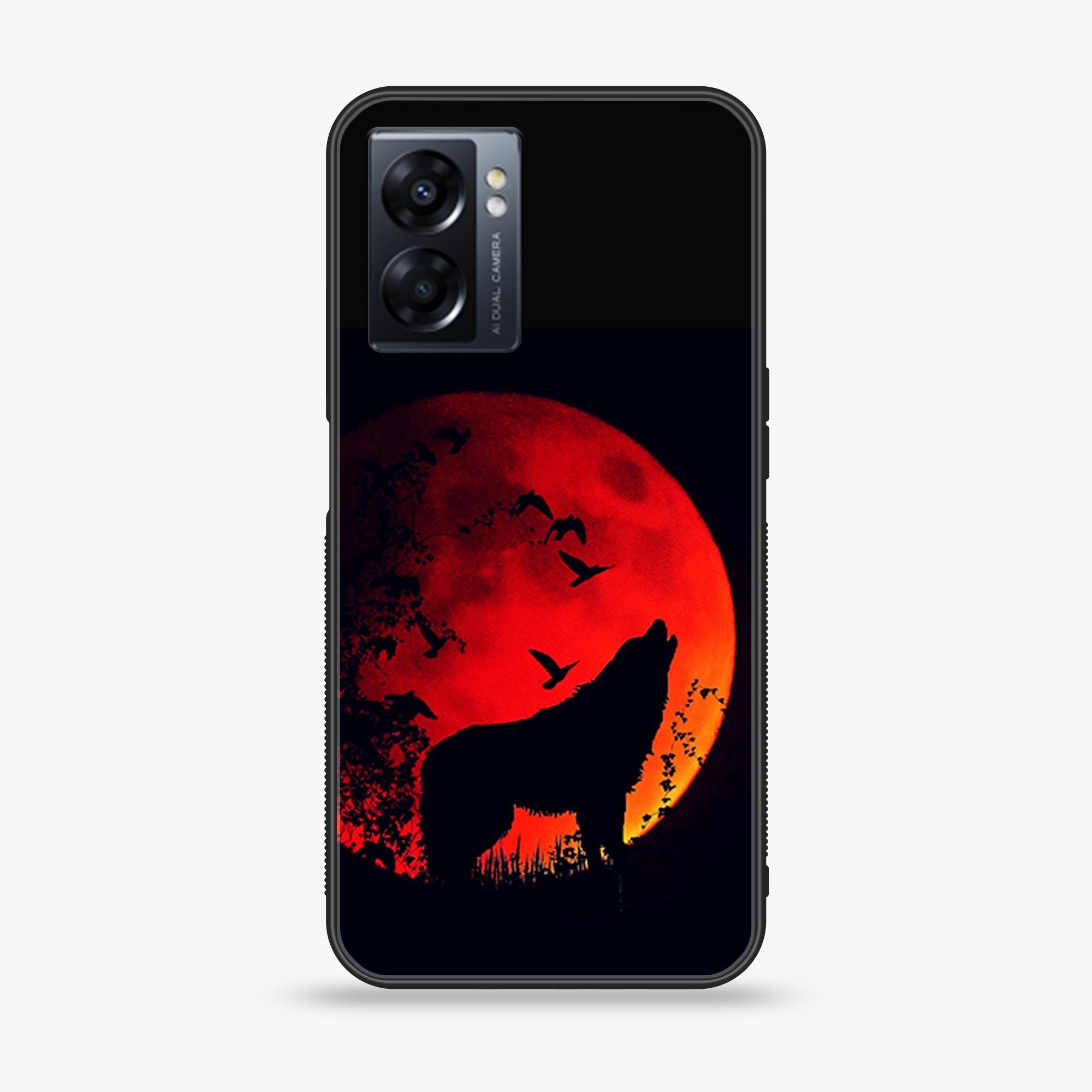 Oppo A77 4G - Wolf Series - Premium Metal Printed soft Bumper shock Proof Case